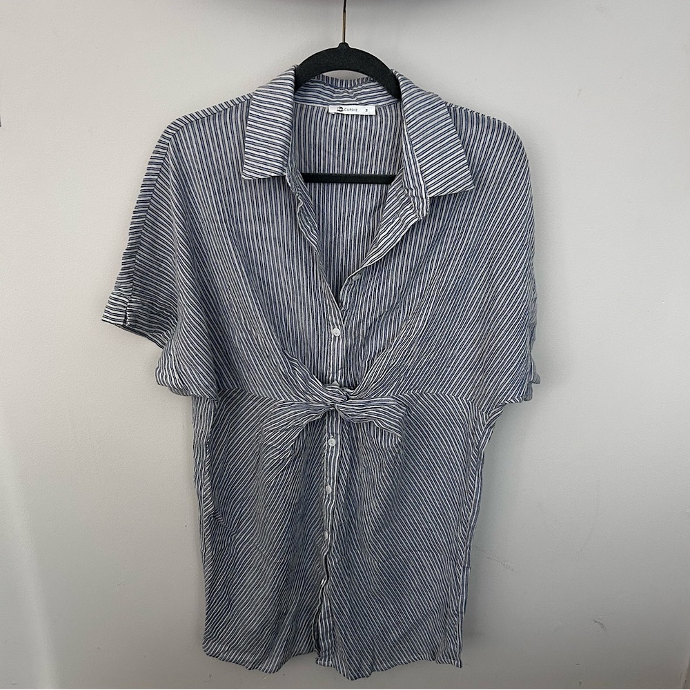 Cupshe striped shirt dress button down top